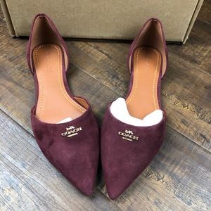 COACH Shoes Red Suede pointy toe
